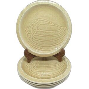 Franciscan Sea Sculptures Sand "The Conch" 9 1/8" Luncheon Plate Set Of 4 Plates